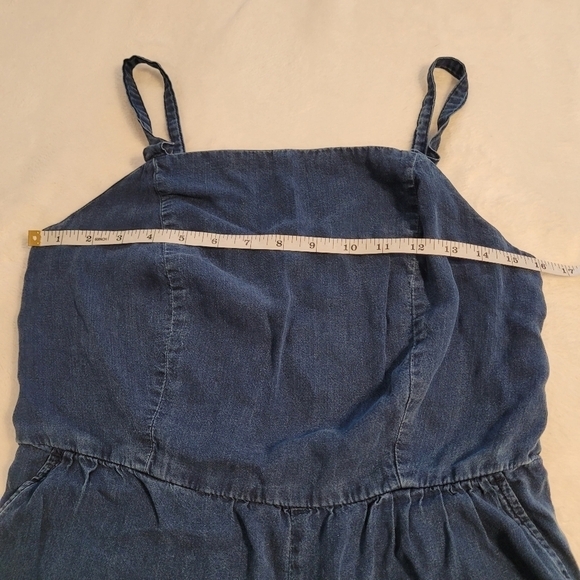 Old Navy Lyocell Denim Jumper Romper 1 Piece Outfit Women's Size Medium - Picture 9 of 13